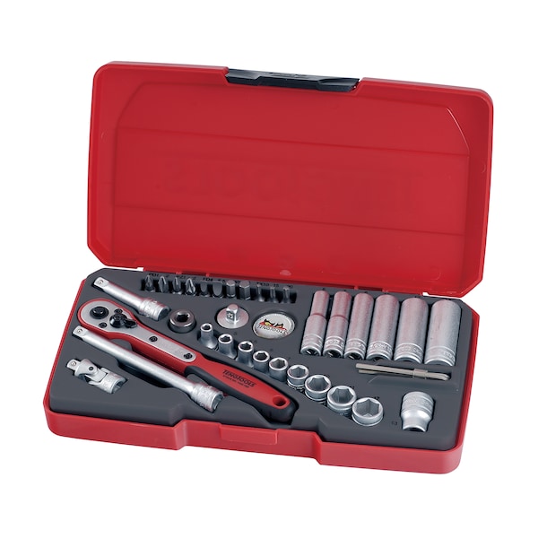 T1436 36 Piece 1/4" Drive Socket Set